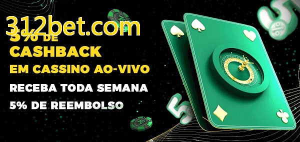 Promoções do cassino ao Vivo 312bet.com